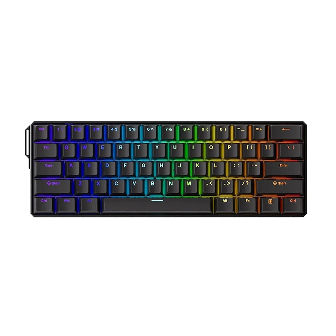 AKKO MONSGEEK FUN60 Ultra Shine-Through Black TMR Hall Effect Manyetik Switch ARGB Kablosuz Hotswap Mekanik Gaming Klavye