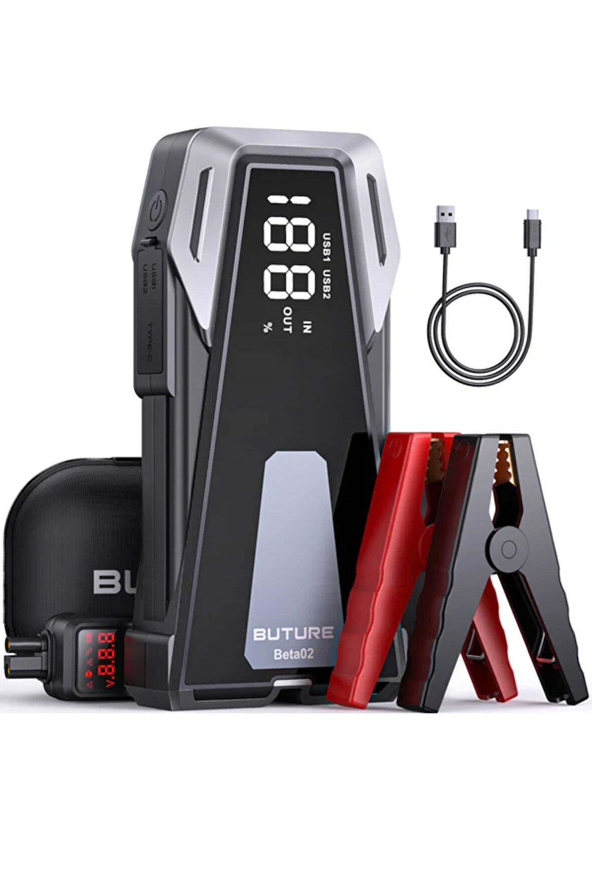 Buture Beta02 2500A 4 ın 1 21800mAh Taşınabilir Akü Takviye Kiti