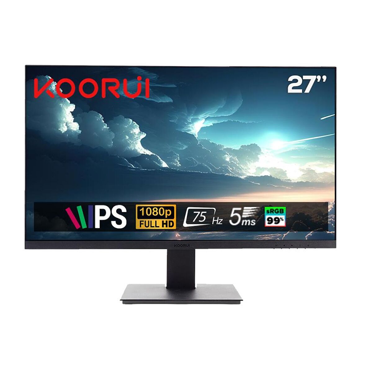 Koorui 27" 27N1 75Hz 5ms IPS FHD (HDMI, VGA) Monitör