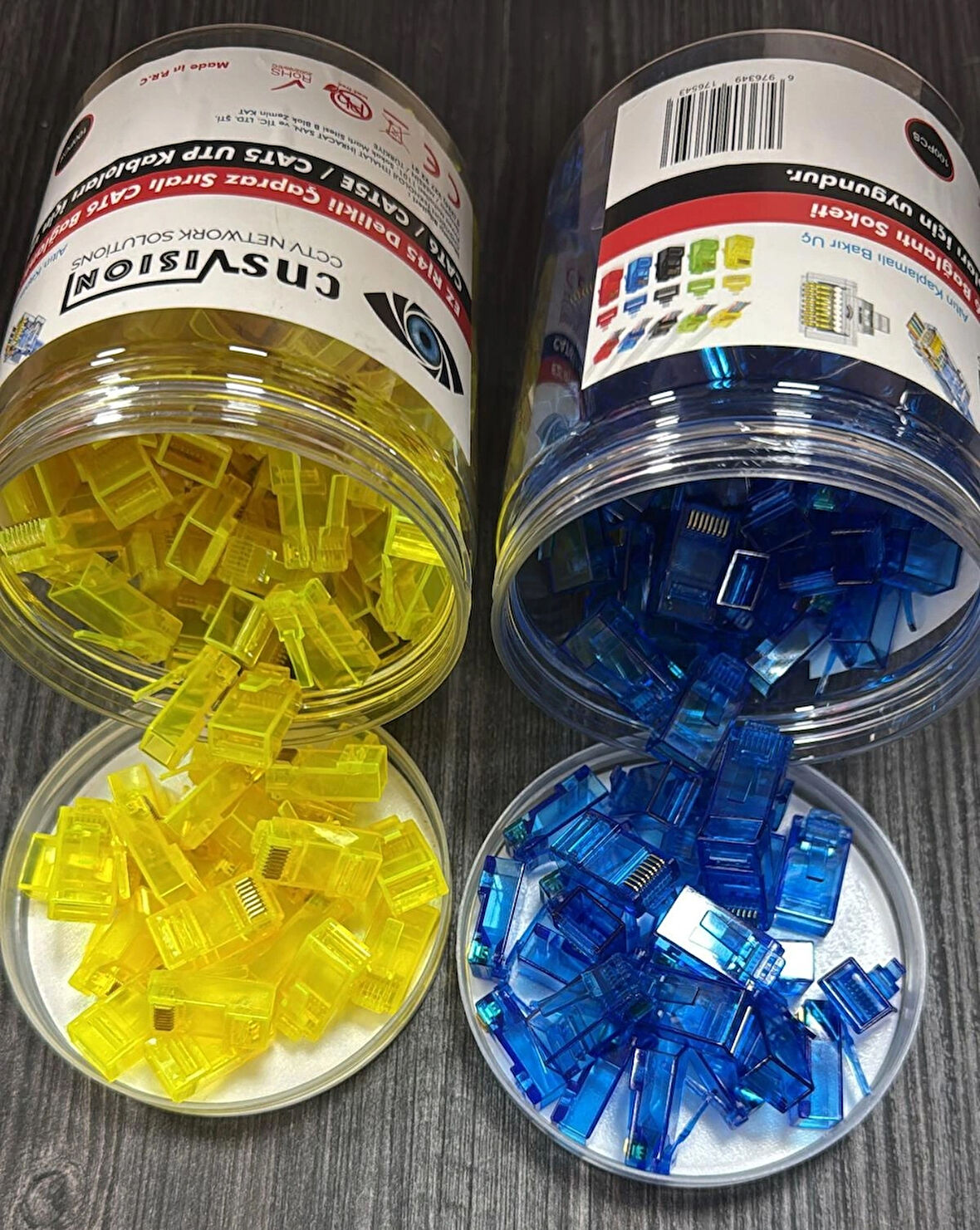 cnsvision CNS- RJ45 DELİKLİ ÇAPRAZ SIRALI CAT6 BAĞLANTI SOKETİ (100'LÜ KUTU)