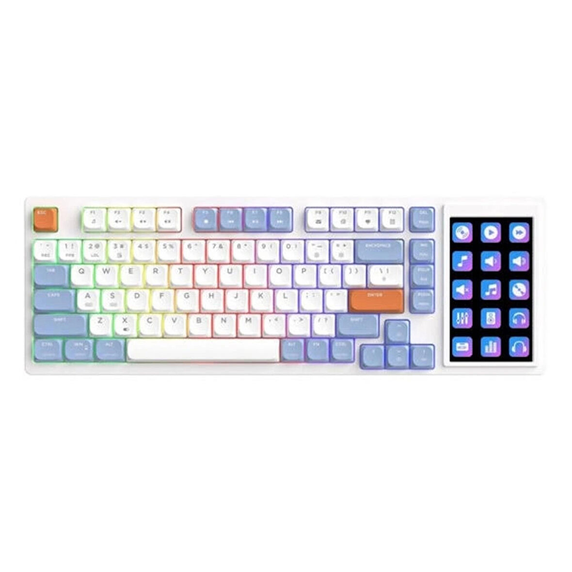 AJAZZ AKP815 Blue White Orange Huannuo Short Tea Switch RGB Mekanik Gaming Klavye