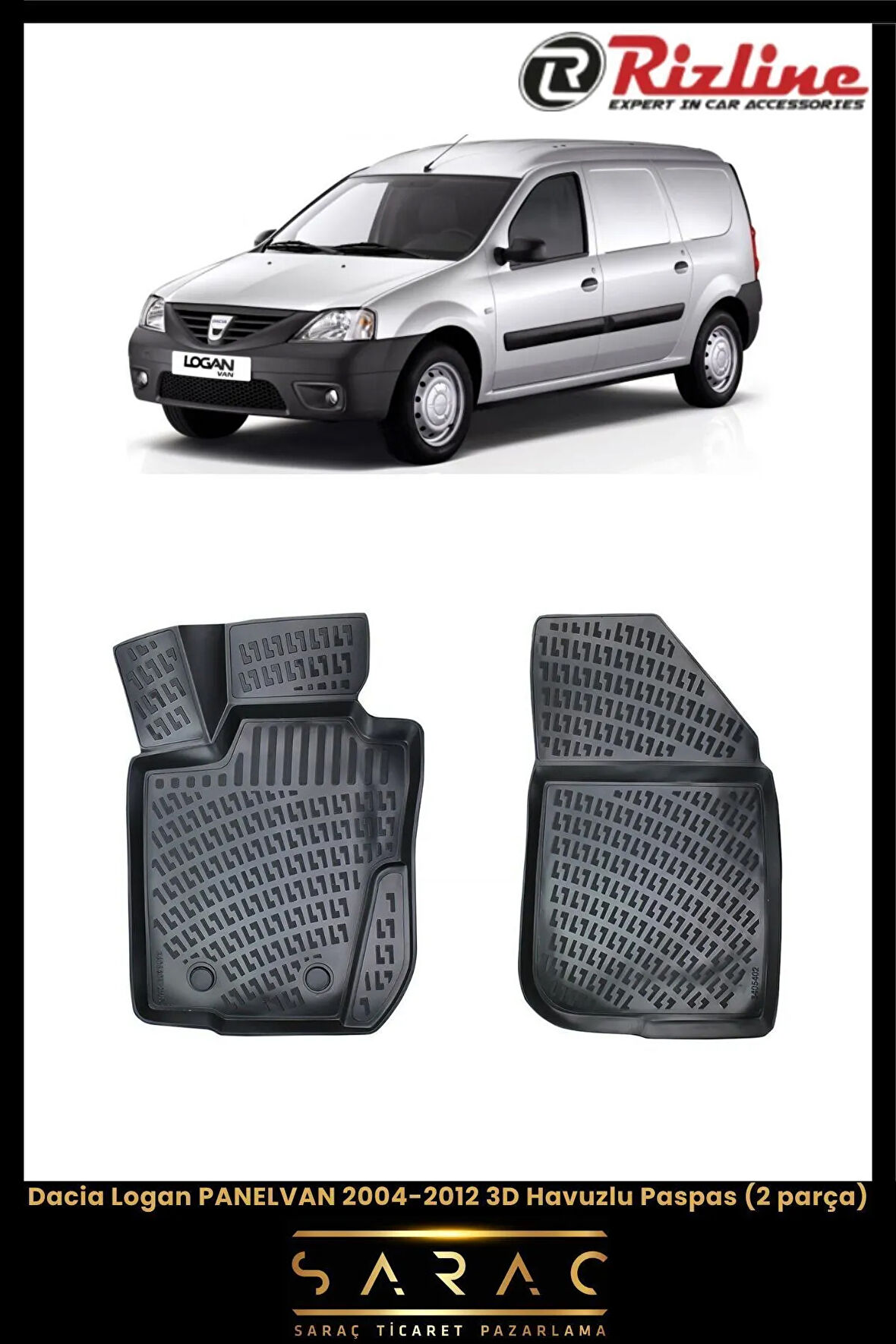 Rizline Dacia Logan Panelvan 2009 Model 3D Havuzlu Paspas
