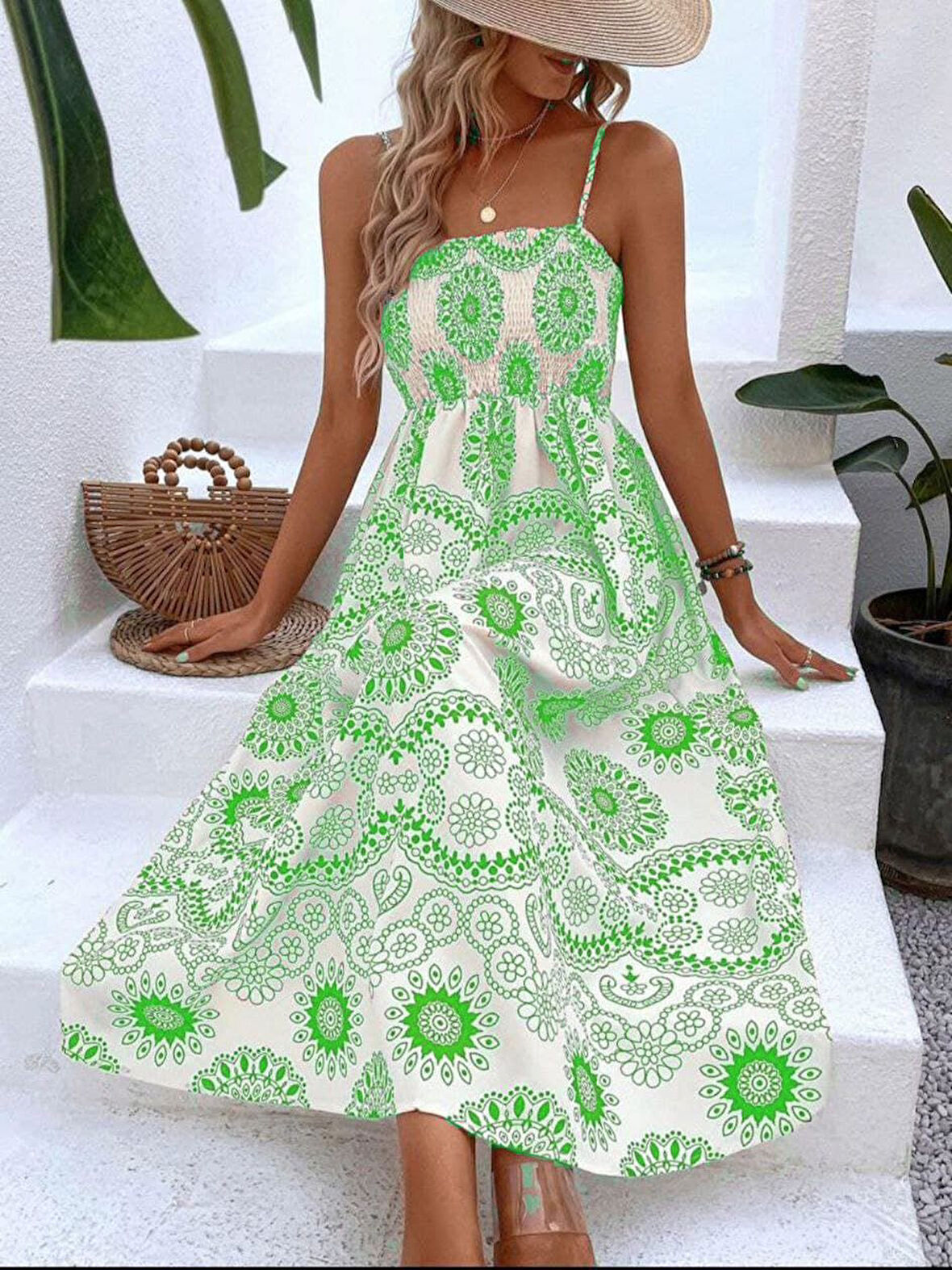 DİJİTAL BASKILI ELBİSE