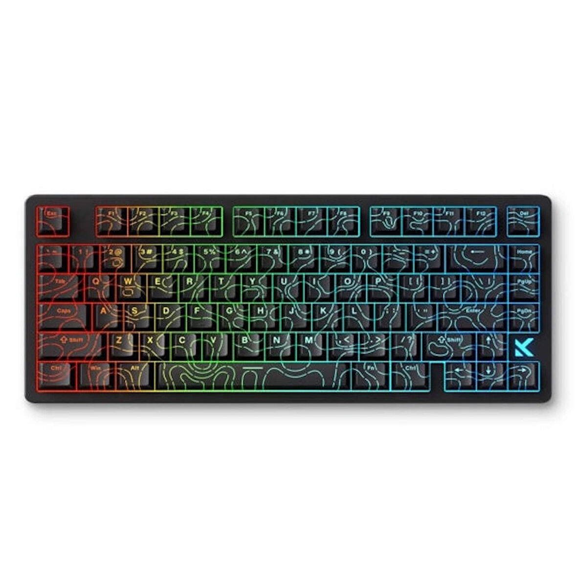 MCHOSE Jet 75 E-sport Black Topographic %75 Hall Effect Starburst Manyetik Switch RGB Hotswap Mekanik Gaming Klavye (MC-Jet75-3)