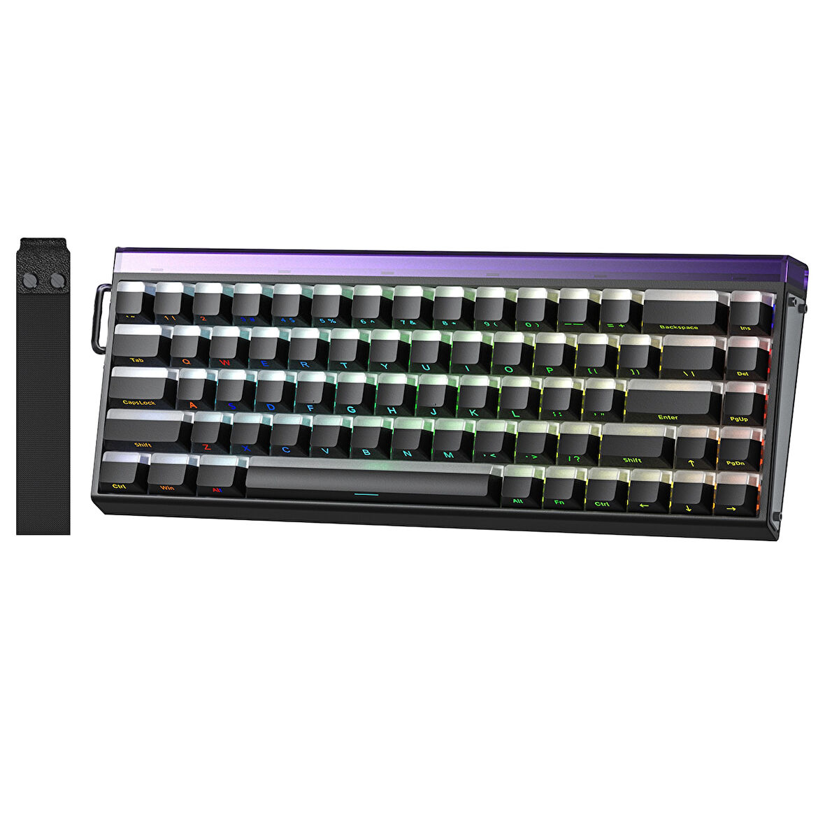 Aula Hero 68 He Manyetik Klavye Rapid Trigger Jade King Switch 8000Hz RGB Neon TKL Hot Swap Oyuncu Klavyesi Siyah