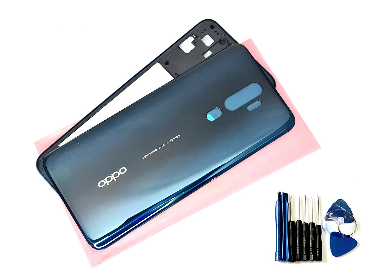 Tkgz Oppo A5 2020 ORJ Kasa Arka Pil Batarya  + TAMİR SETİ - YEŞİL