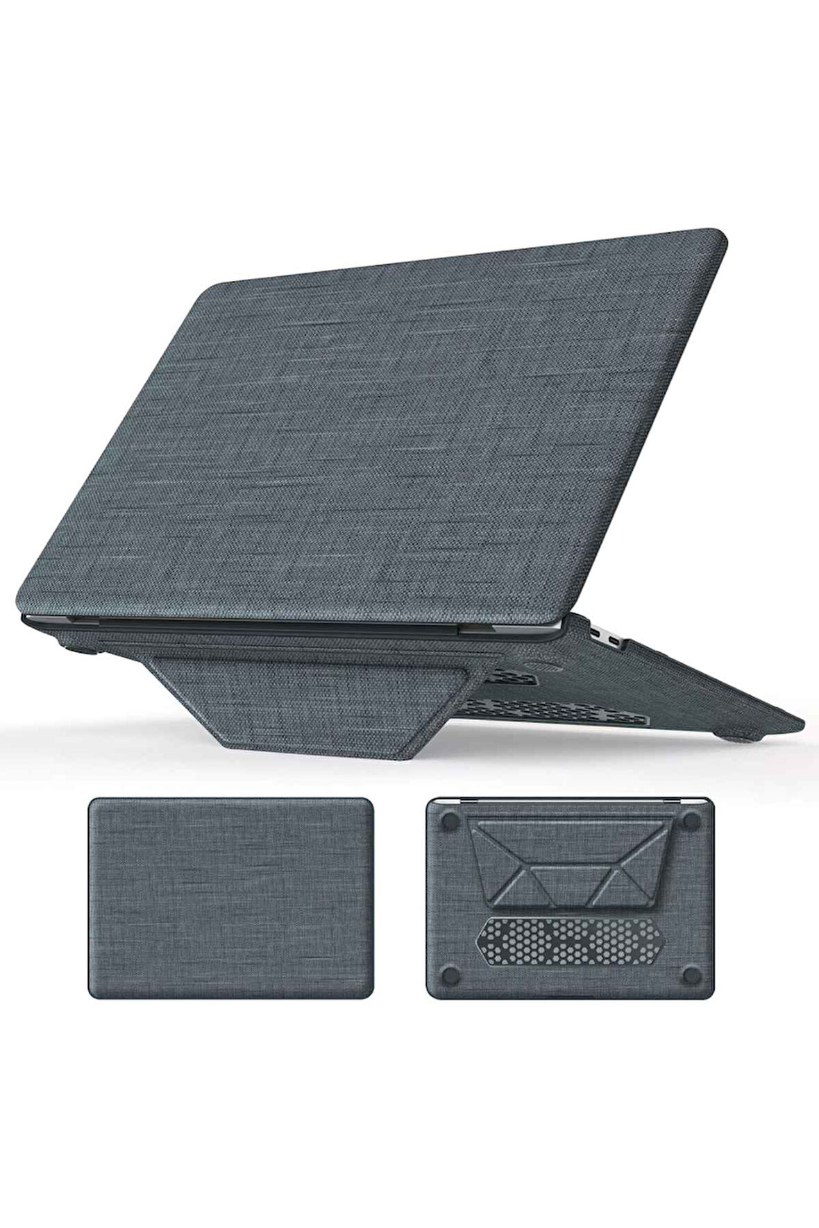 Macbook Air 13 Apple Uyumlu Standlı İnce Lüks Koruyucu Kumaş Kılıf