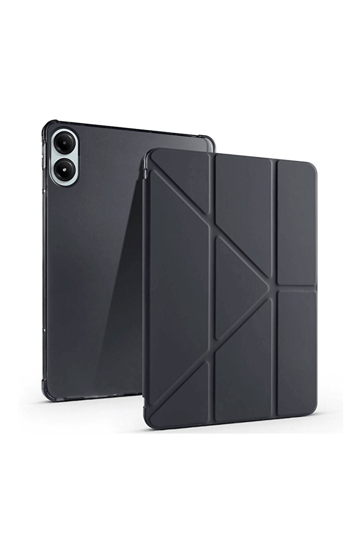 Redmi Pad Pro 12.1 Xiaomi Uyumlu Tablet Kılıf Kalem Bölmeli Uyku Modlu Standlı Trifolding Kılıf