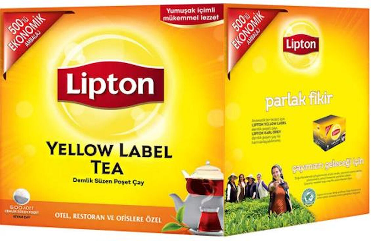 LİPTON DEMLİK POŞET ÇAY 500 LÜ YELLOW LABEL 3,2GR 70007777-69799192-1 ADET