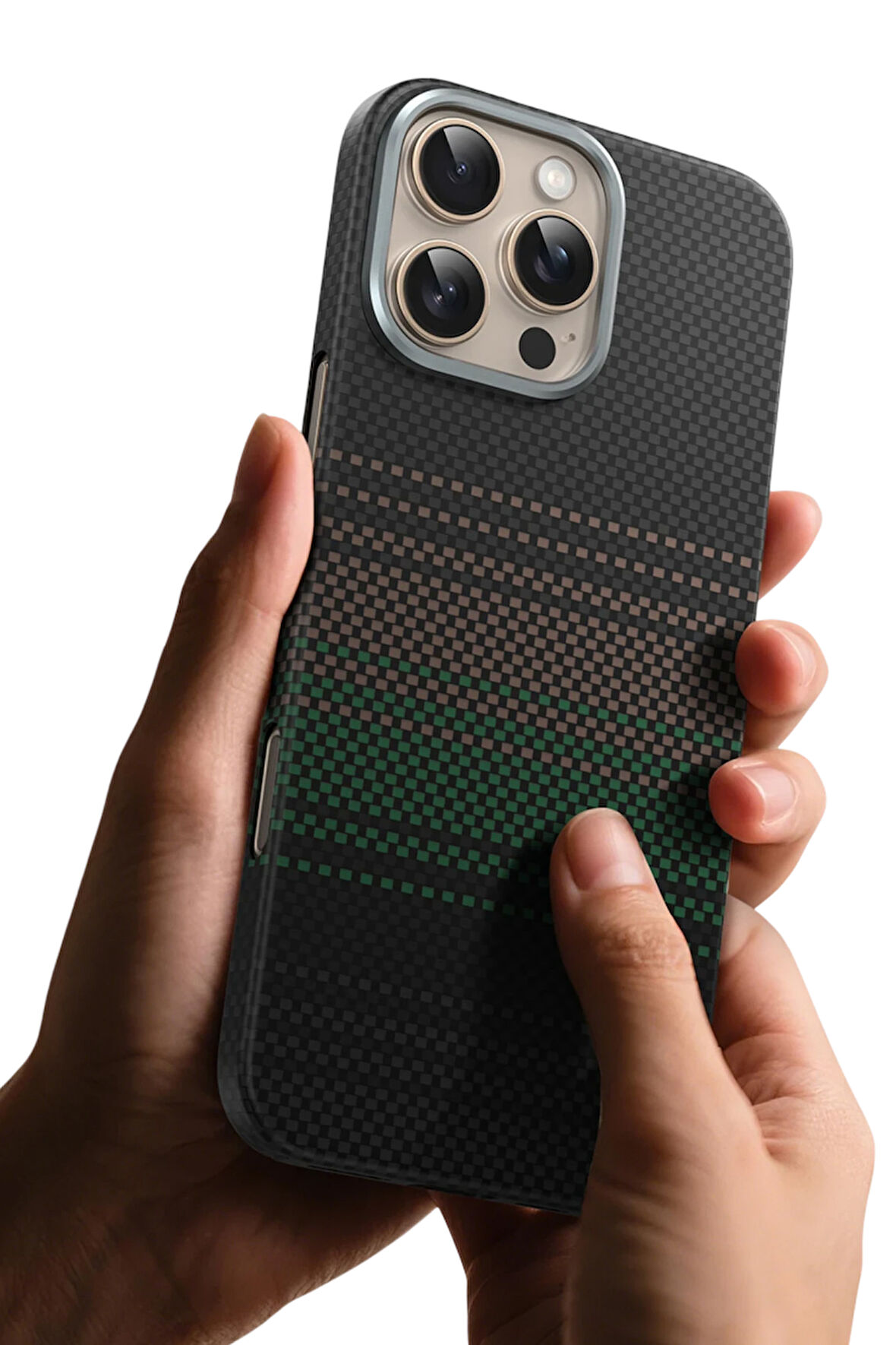 Fuchsia iPhone 16 Pro Max Kevlar Manyetik Şarj Uyumlu Kılıf