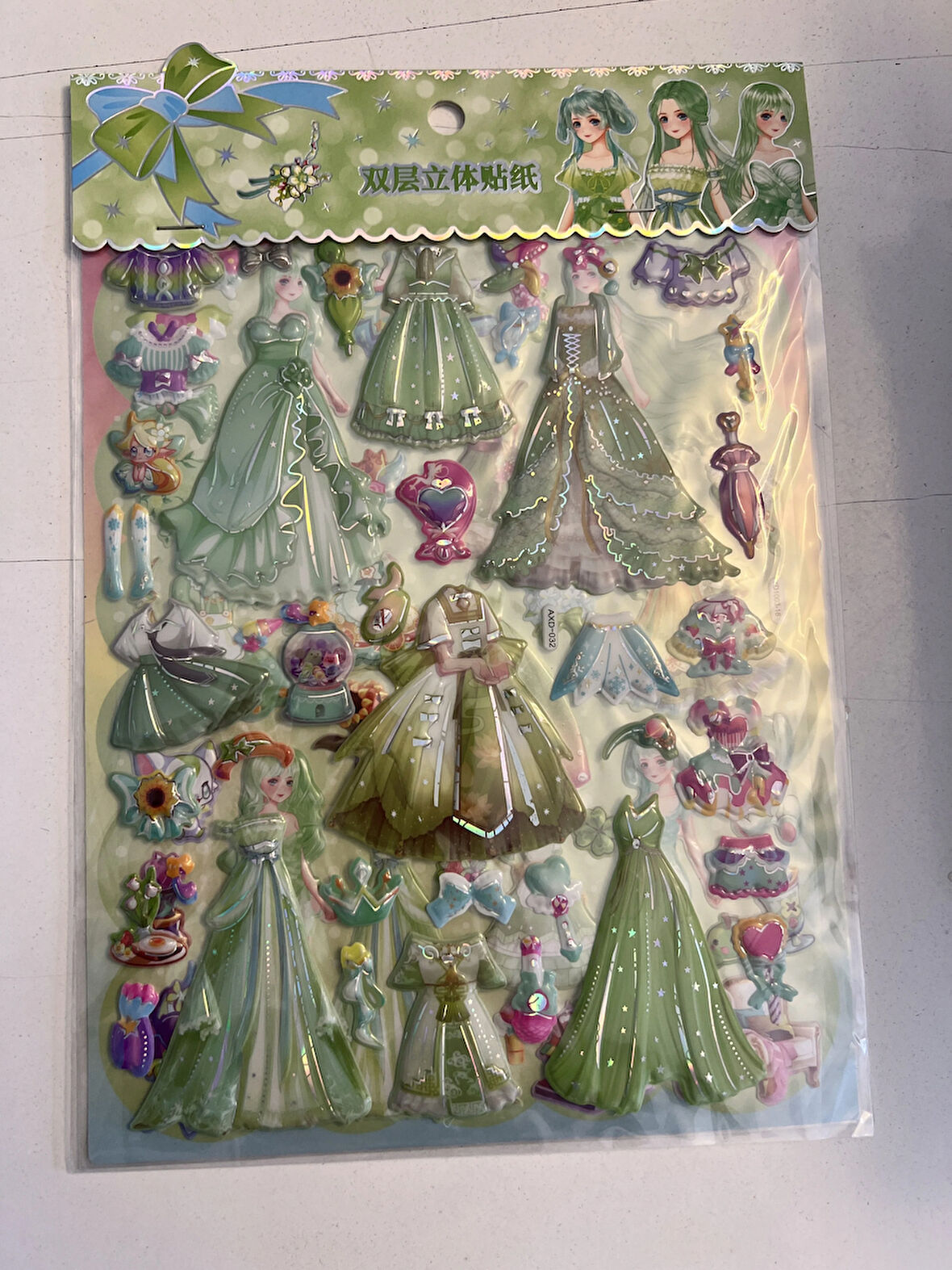 Sticker Prenses Elbise Giydirme Etkinlik Oyunu 2 Kartela Birden Model18