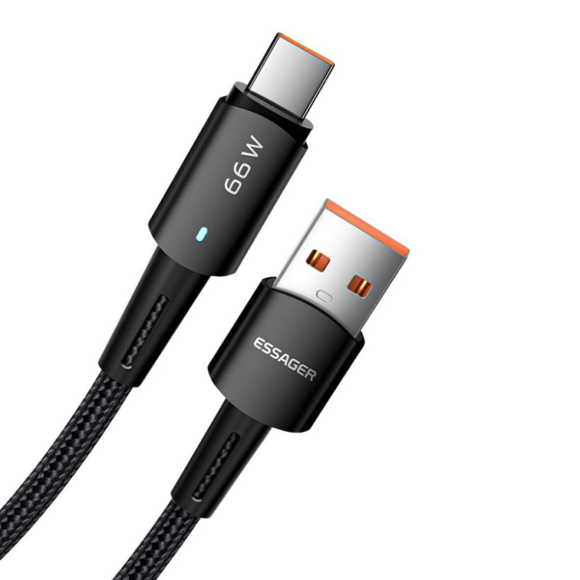 Essager 3 Metre 66W 6A USB to Type-C Süper Hızlı Data Şarj Kablosu, Ultra Dayanıklı Şarj ve Data Kablosu