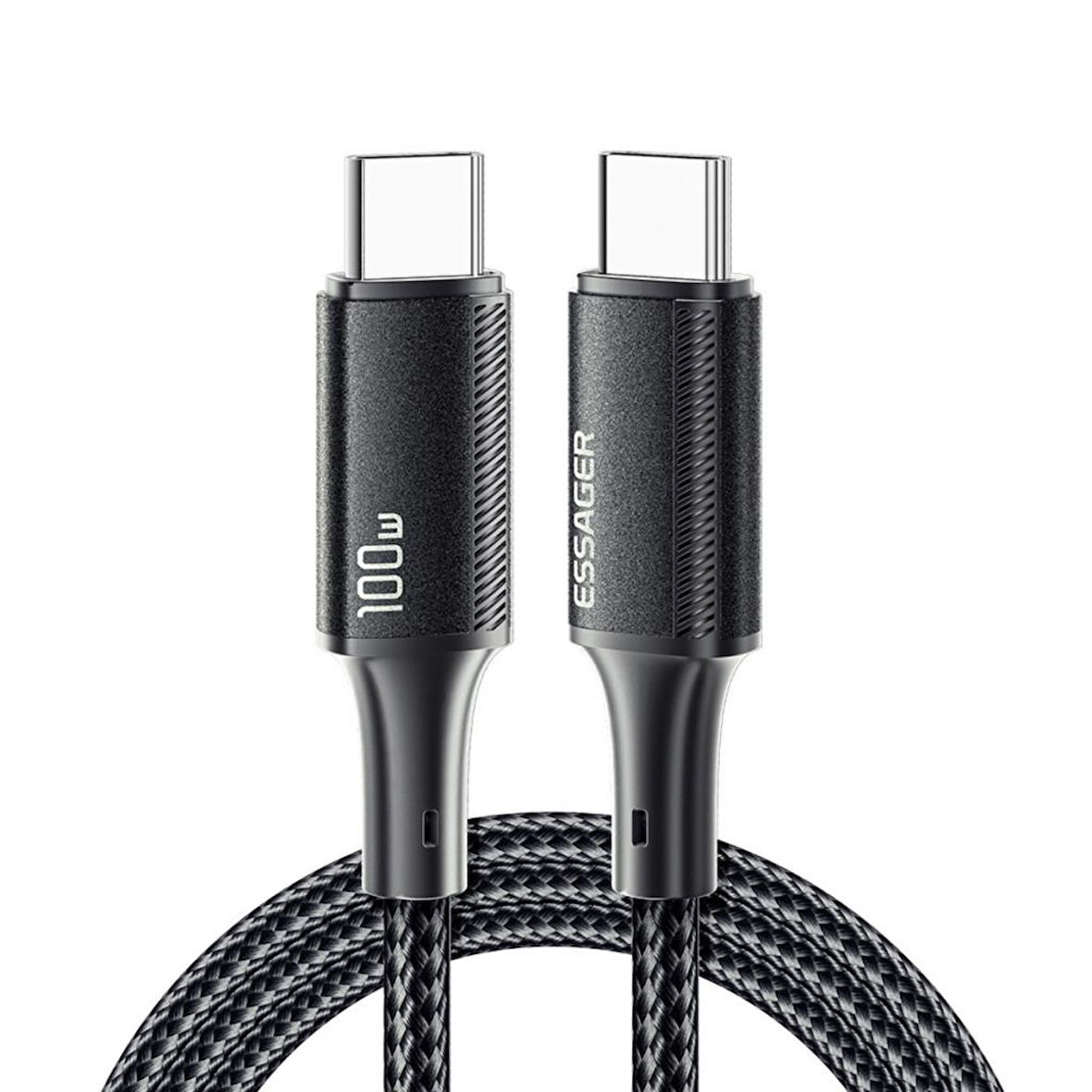 Essager 0.25CM PD 100W Süper Hızlı Type C To Type C Şarj Data Kablosu, E-marker Çipli Akıllı Şarj Kablosu
