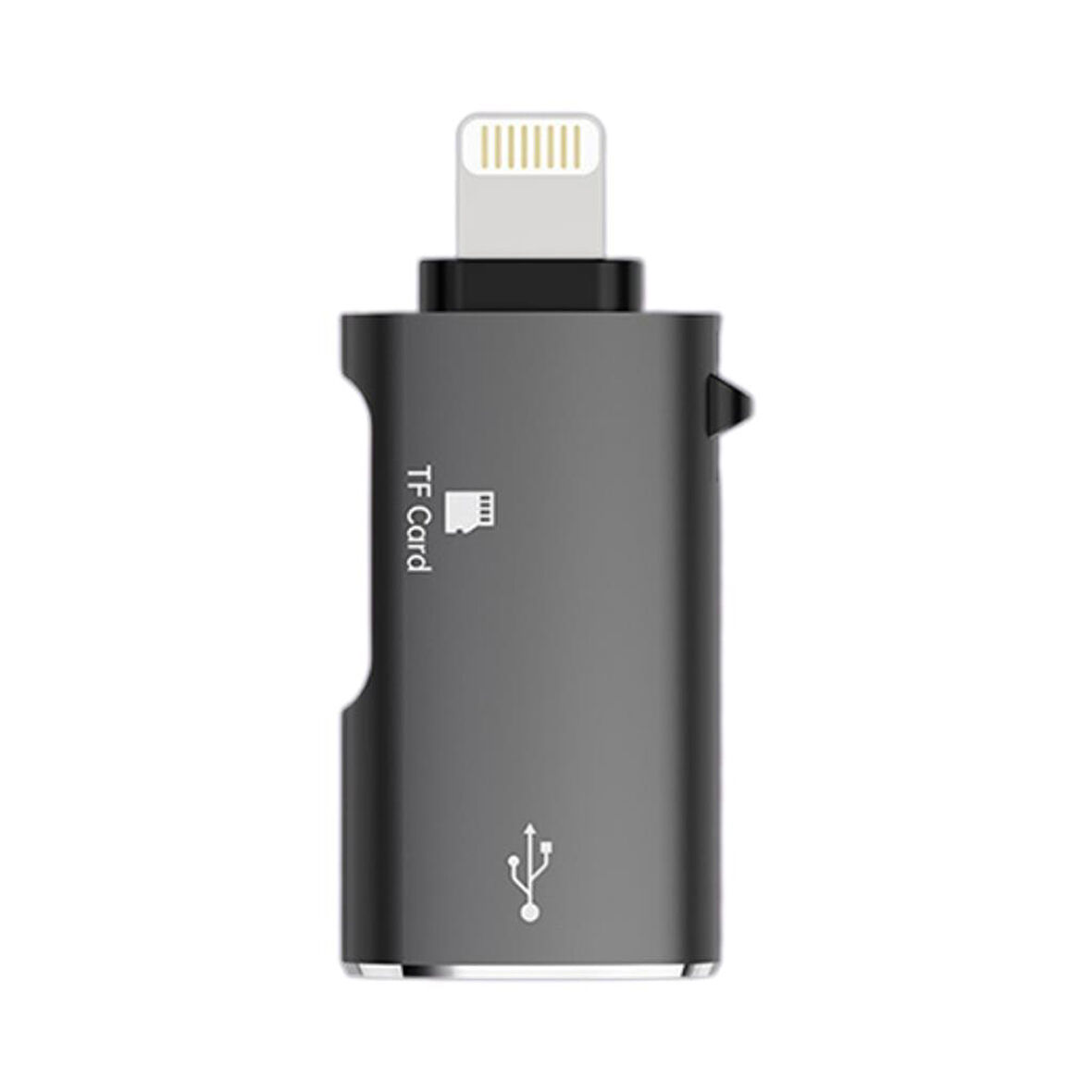 Polham İphone Lightning Girişli Hafıza Kart ve USB Okuyucu Adaptör, 1x TF Kart ve 1X USB Çevirici