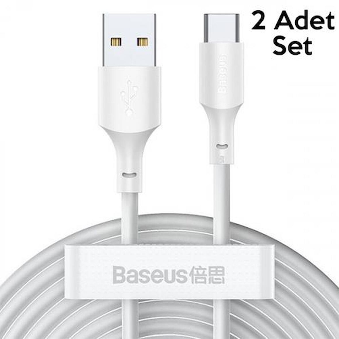 Baseus 40W 2 Adet 1.5 Metre USB To Type C Şarj ve Data Kablosu, Ultra Hızlı Kırılmaz Kopmaz Kablo
