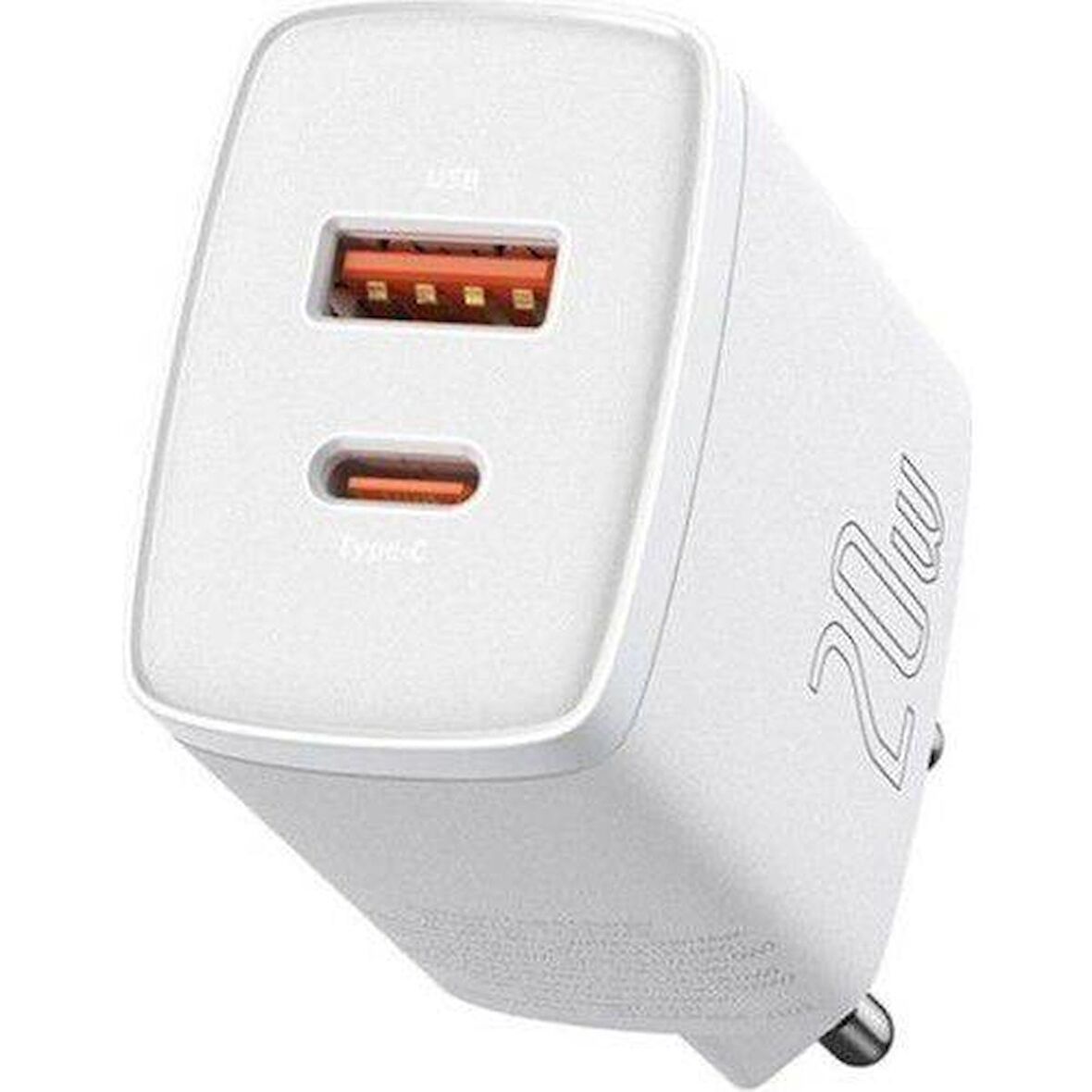 Baseus USB 20 Watt Hızlı Şarj Aleti Beyaz