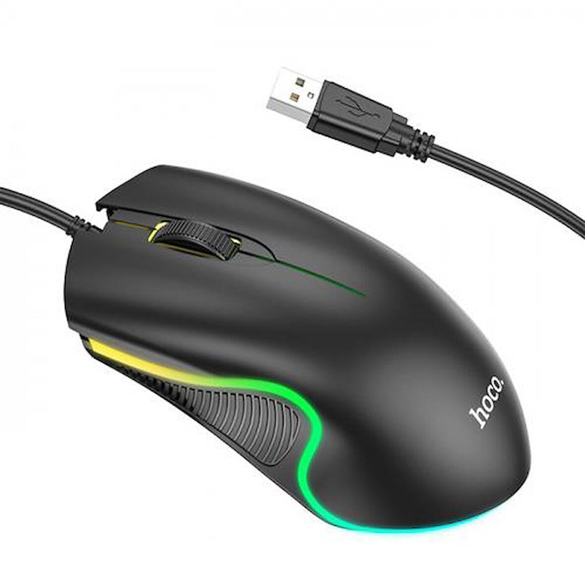 Polham 1.5MT Kablolu 7200DPI RGB LED Işıklı Gamer Oyuncu Mouse, Ergonomik Ultra Hassas Mouse