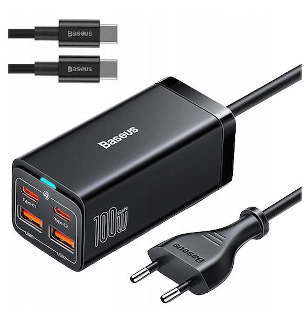 Baseus USB 100 Watt Hızlı Şarj Aleti Siyah