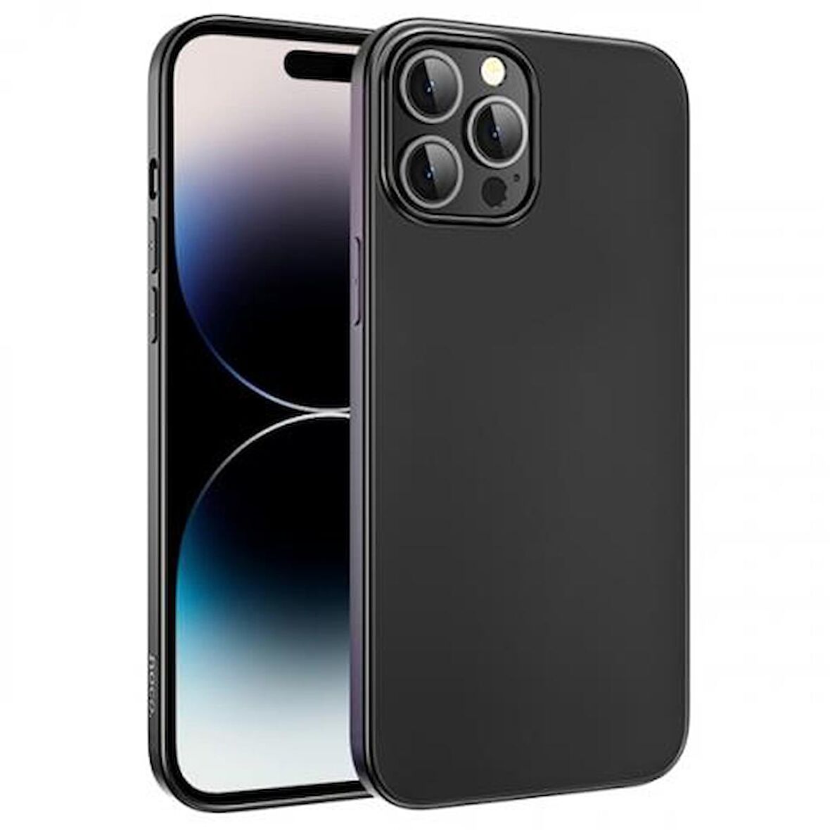 Polham Darbe Emici İphone 14 Pro Max Uyumlu Silikon Kılıf, Mat Parmak İzi Bırakmaz,Ultra Şık Kılıf