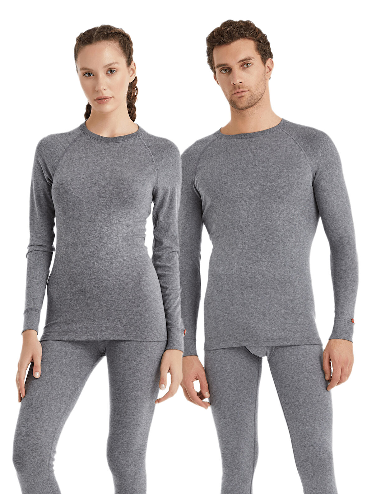 Unisex Termal Tişört 2. Seviye 9259 - Gri Melanj