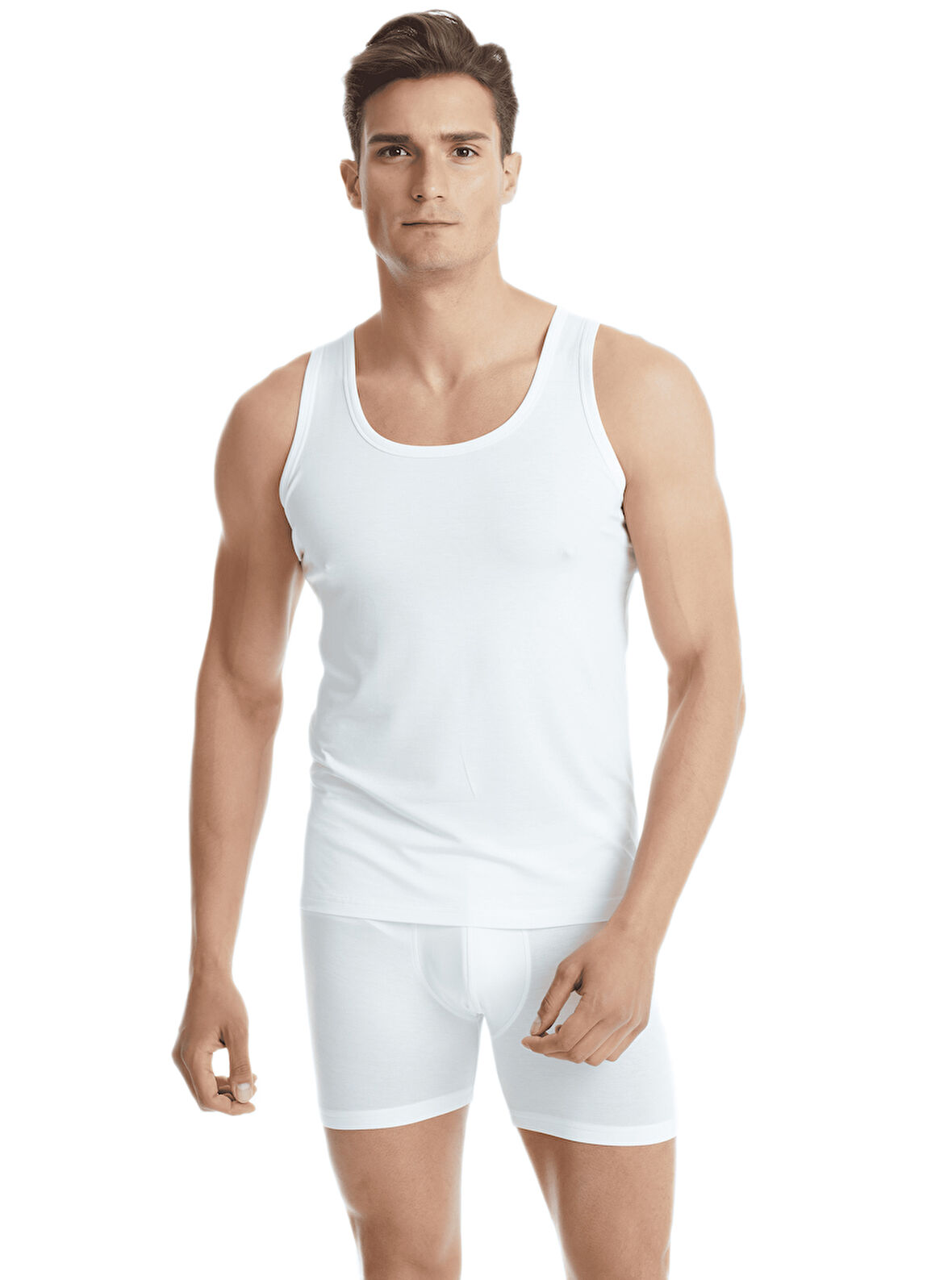 Blackspade Erkek Beyaz Modal Atlet Silver 9305