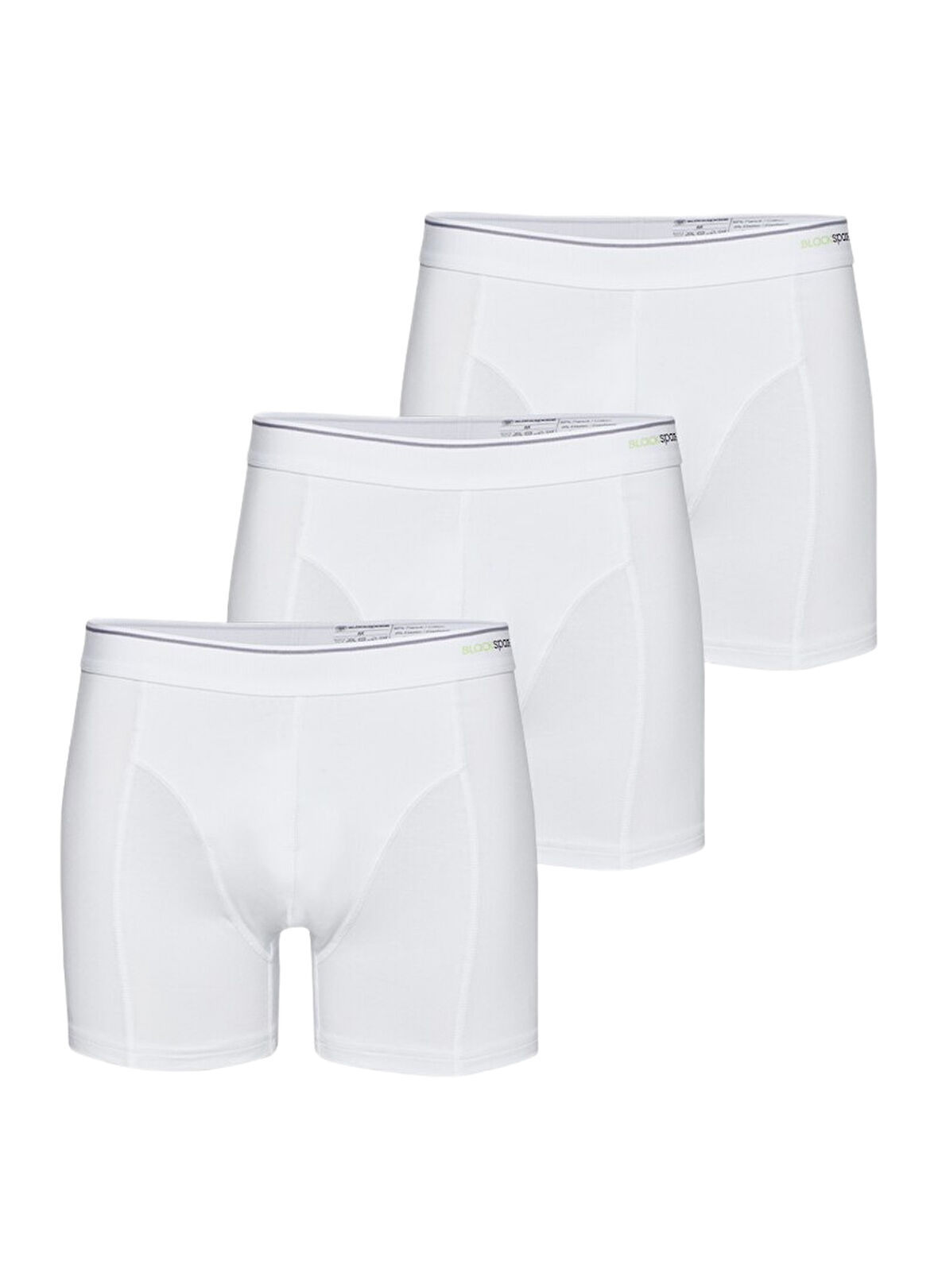 Blackspade Erkek Beyaz Boxer Pamuklu 3'lü Paket 9673