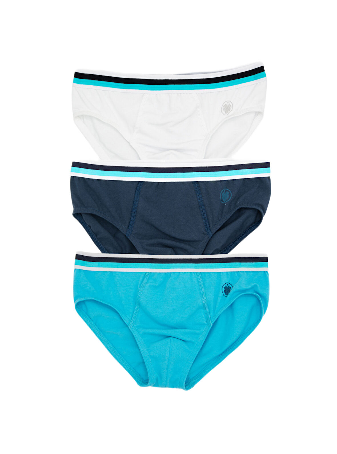 Erkek Çocuk Külot 3'lü Paket 9394 - Lacivert Aqua Beyaz