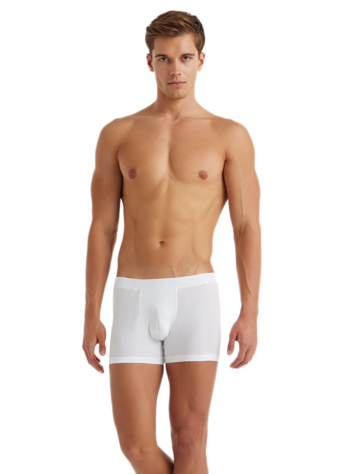 Erkek Modal Elastan Boxer Silver 9310 - Beyaz