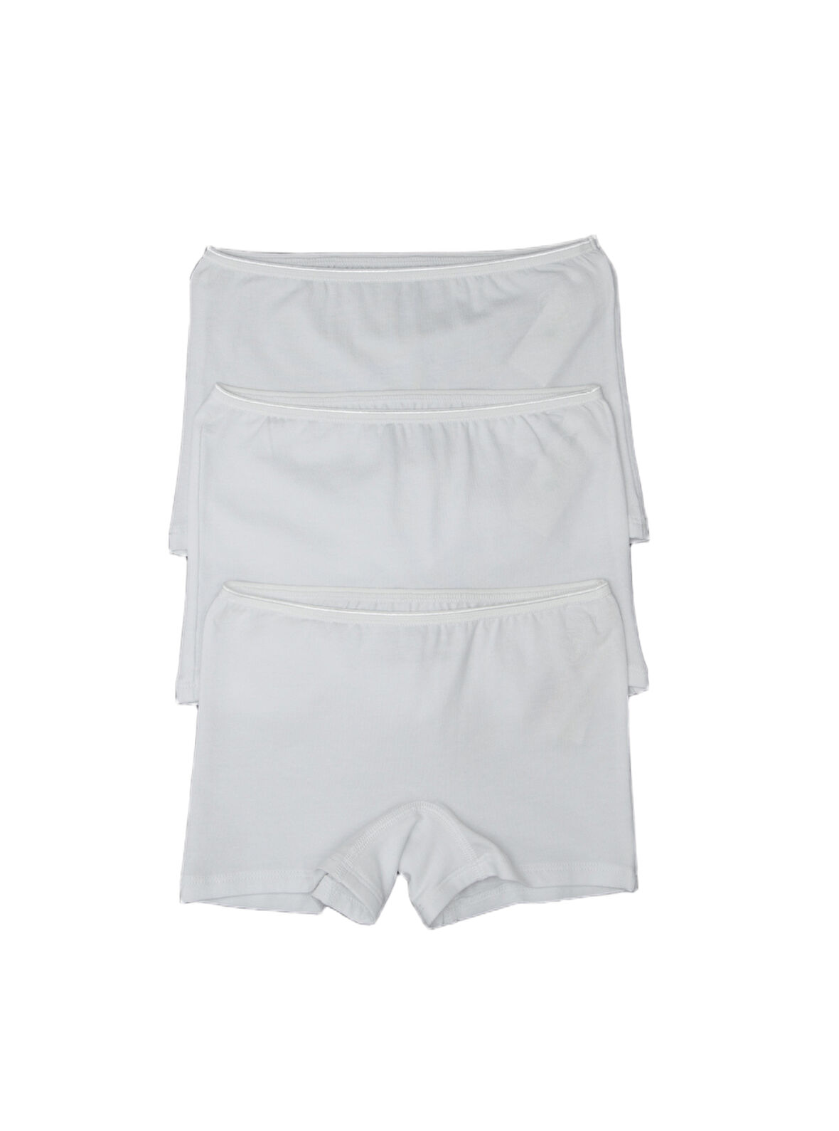 Blackspade Kız Çocuk Beyaz Boxer 3'lü Paket 1298