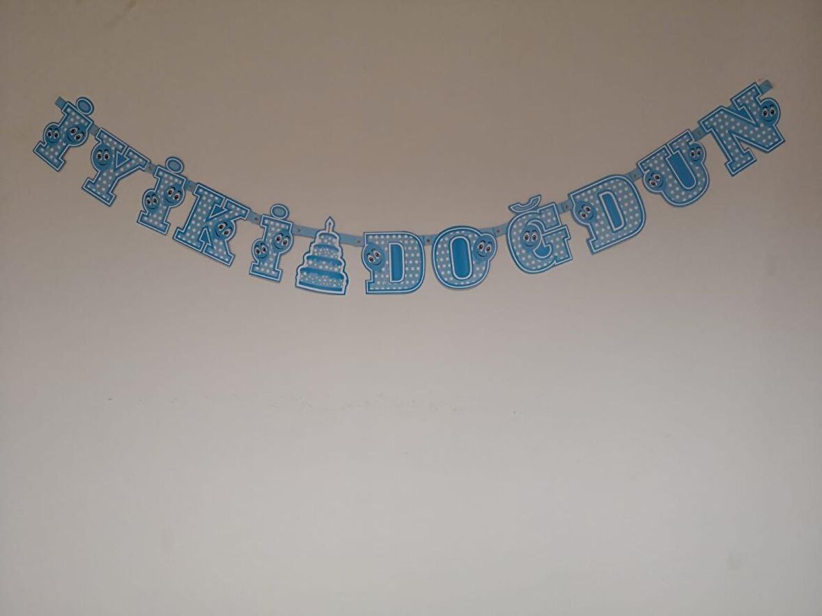 İYİKİ DOĞDUN BANNER MAVİ PUANLI