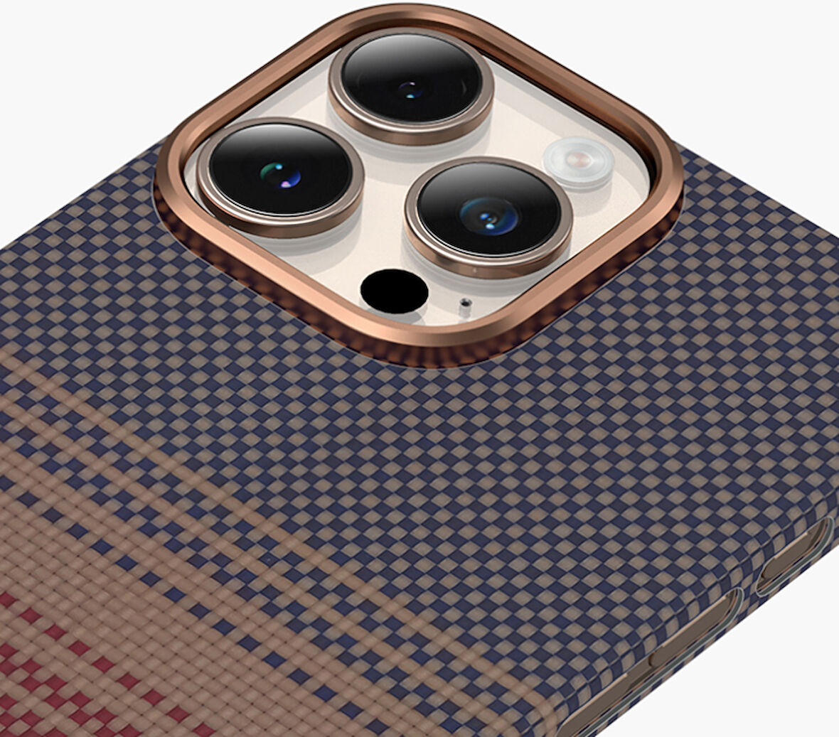 Fuchsia iPhone 16 Pro Max Kevlar Manyetik Şarj Uyumlu Kılıf