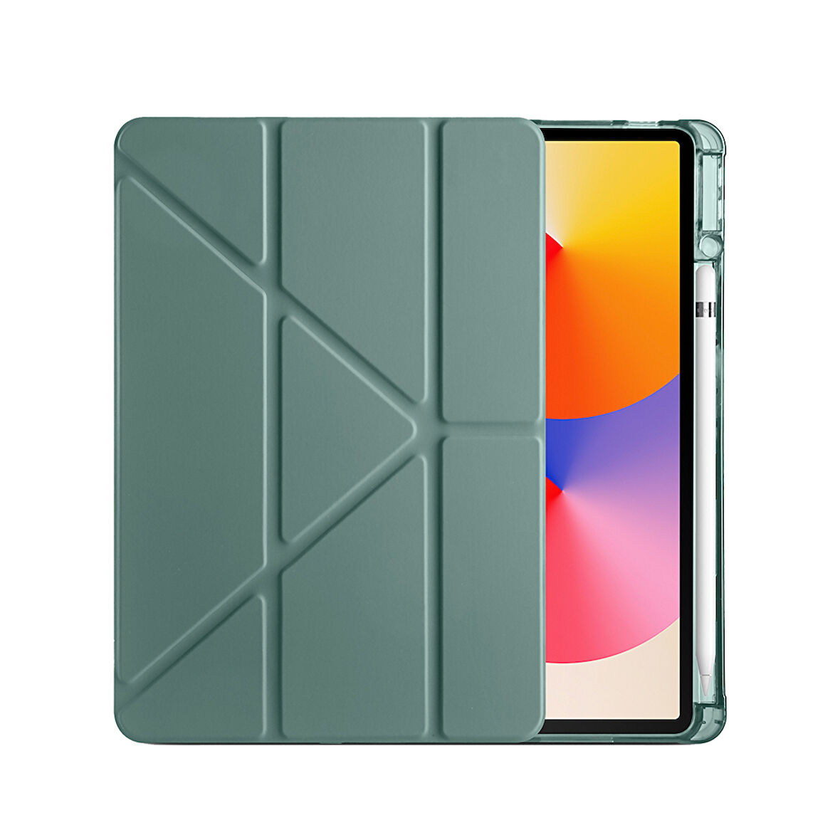 Huawei MatePad 11 inç Uyumlu Standlı Uyku Modlu Kalemlikli Trifolding Fuchsia Tablet Kılıfı