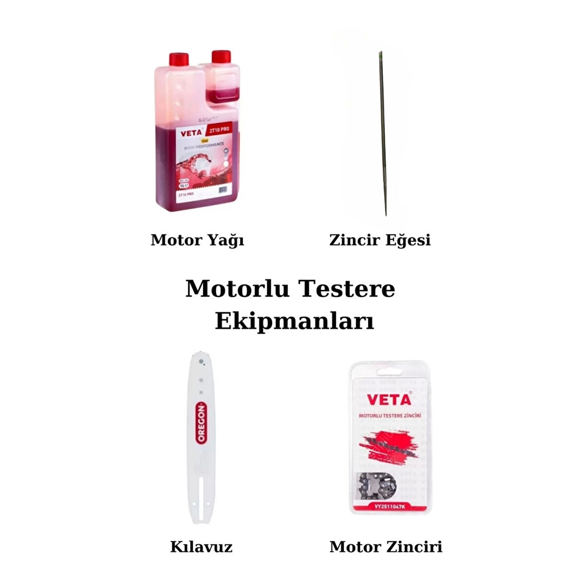 Motorlu Tırpan Ekipmanları iki Zamanlı Yağ-Eğe-Kılavuz-Zincir