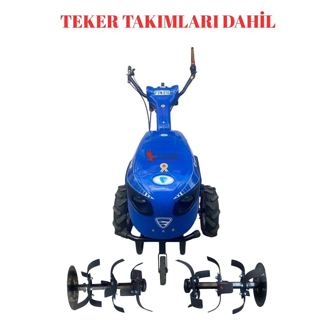 Fırtına 310 Dizel Çapa Makinesi Marşlı Farlı 7 Hp (Teker Takımlı)
