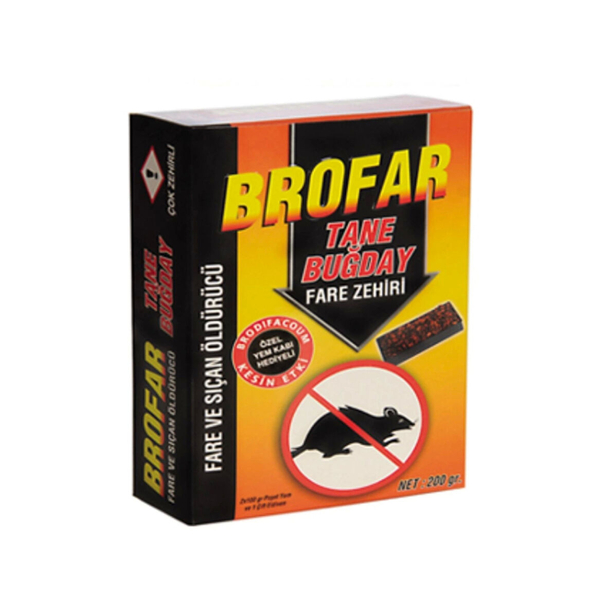 Brofar Tane Buğday Şeklinde Fare Zehiri 200 gr