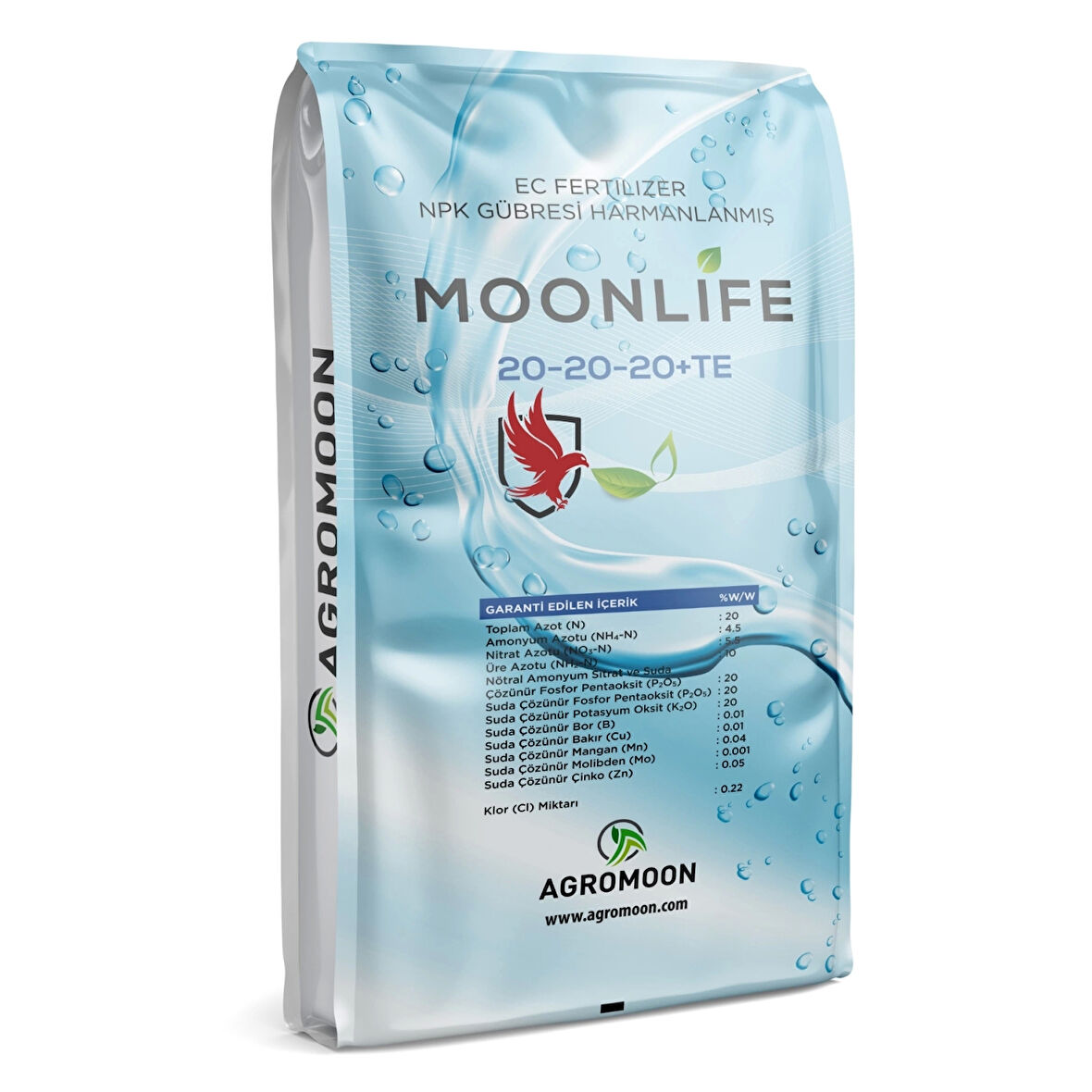 Agromoon Moonlife 20-20-20+Me NPK Sıvı Damlama Gübresi 15 Kg