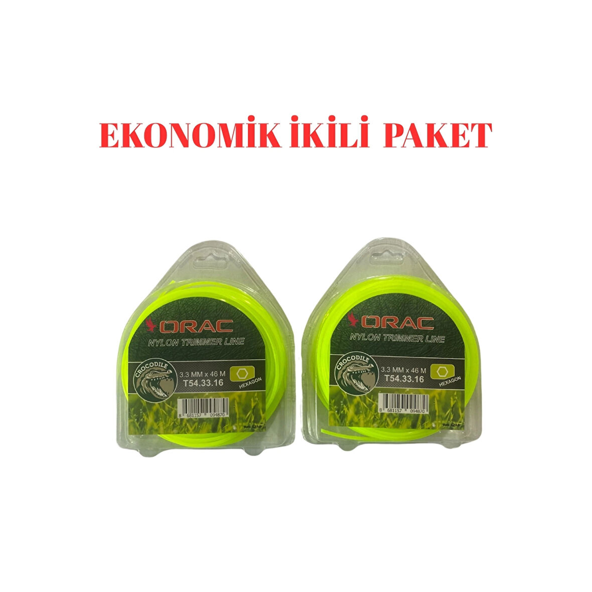 Orak 3,3 mm 6 Köşeli Tırpan Misinesi Misinası 46 M. 2 Adet