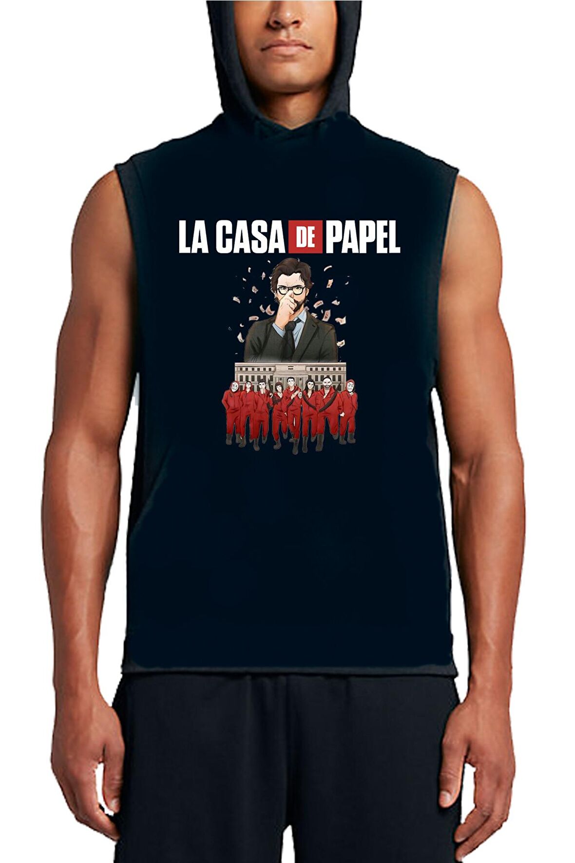La Casa De Papel Unisex Sleeveless Hoodies