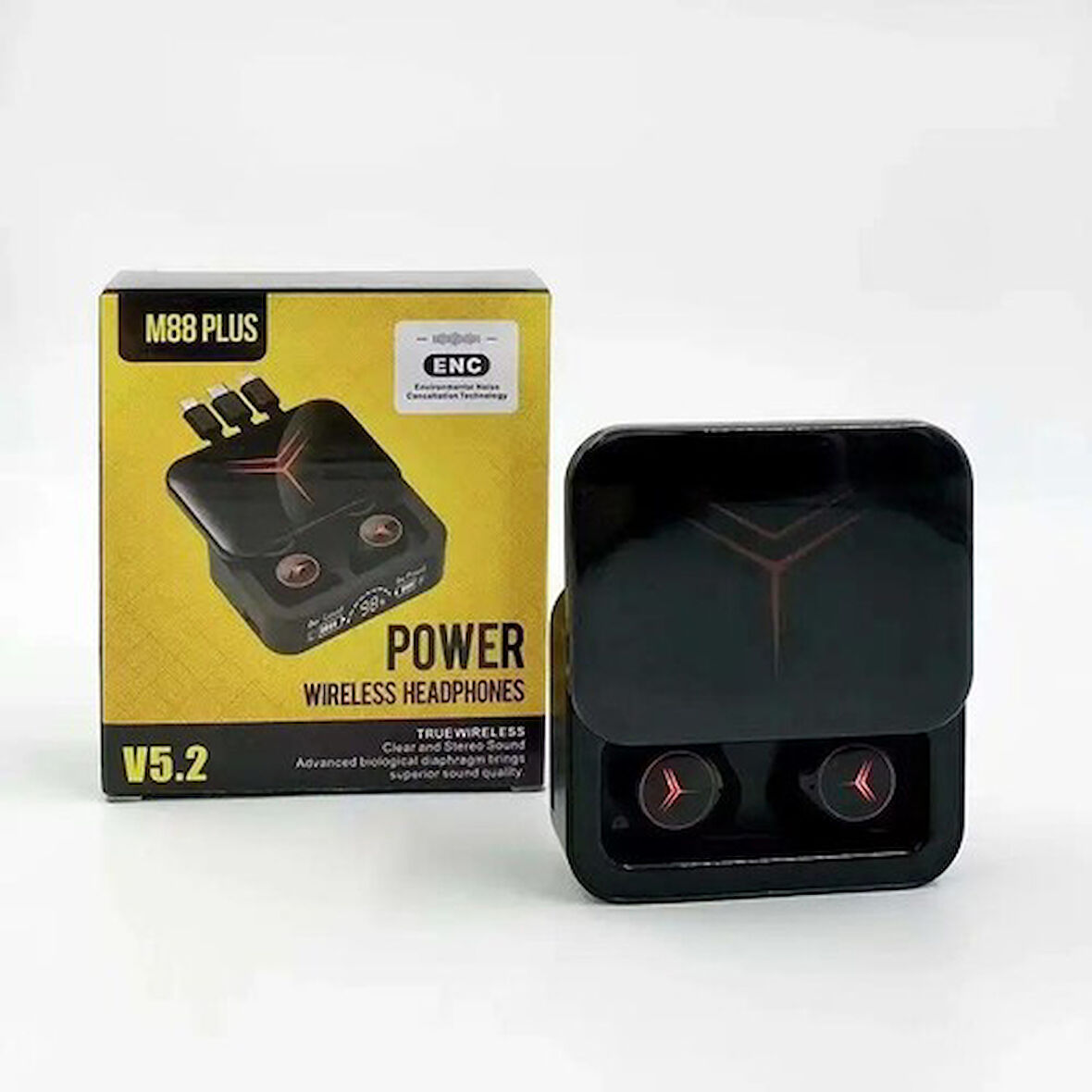 Torima M88 Plus Şarj Göstergeli Powerbank Özellikli Dahili Kablolu Buetoot Kulaklık Enc