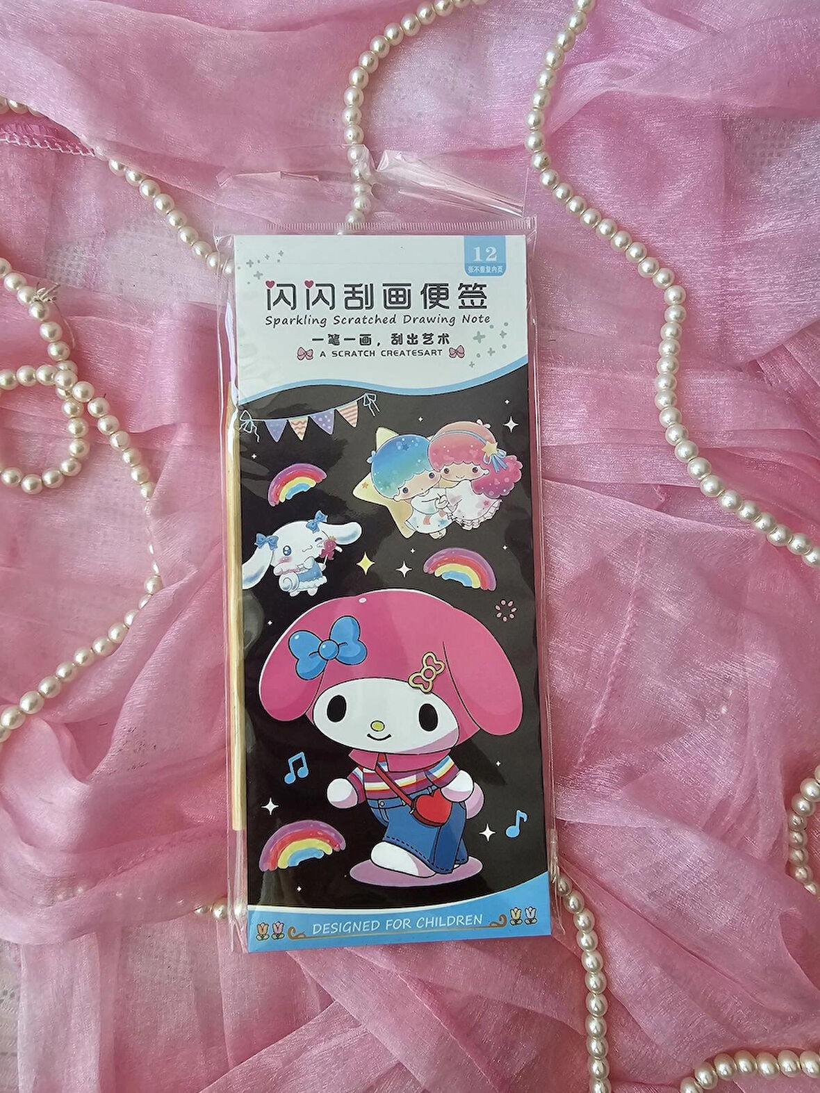 Sanrio Kazıma Defteri, Kromi Kuromi Melody Melodi (1 Adet)