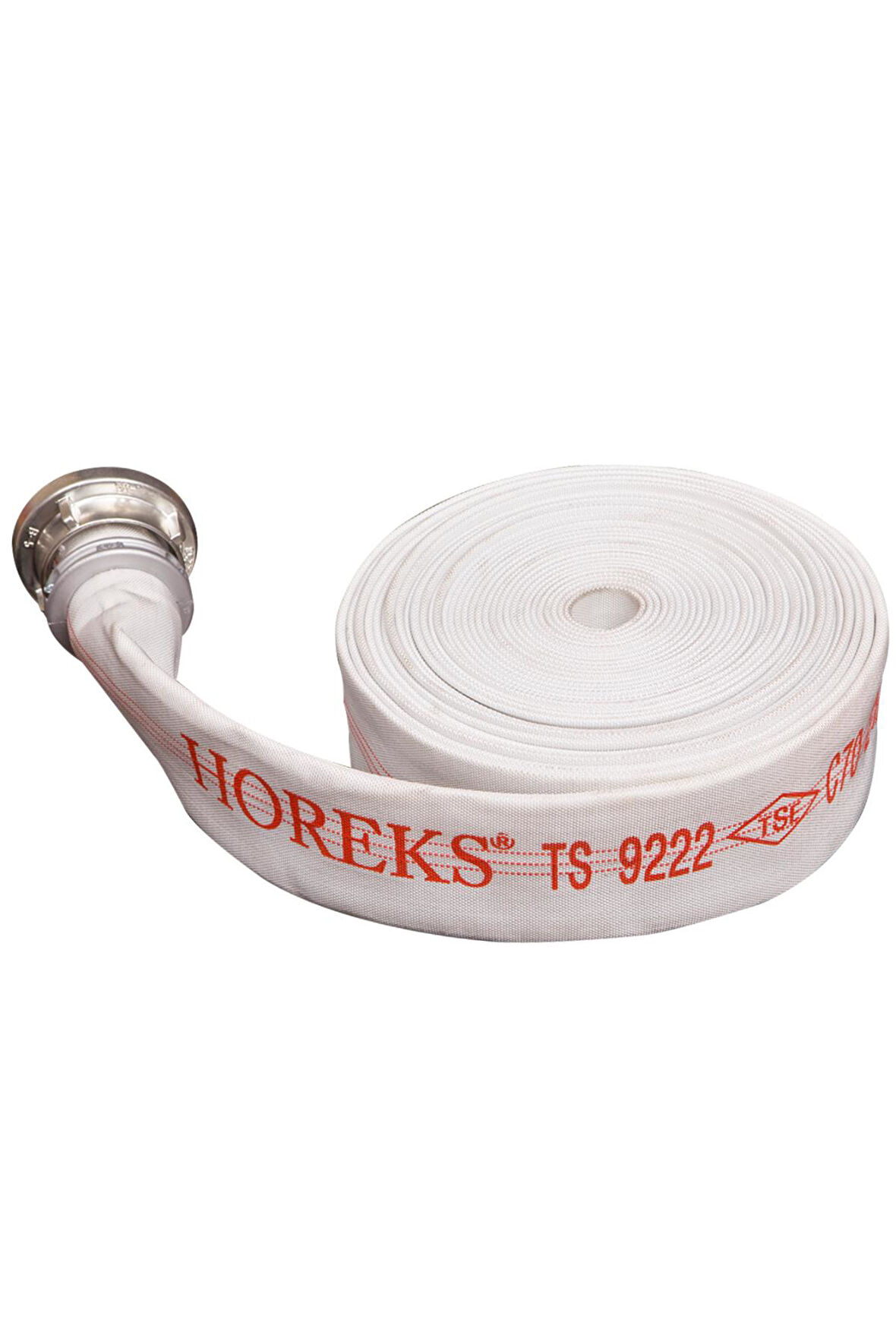 1" İÇİ KAUÇUK BEYAZ 25 MT YANGIN HORTUMU TS 9222 - TS EN 14540 BELGELİ HORTUM