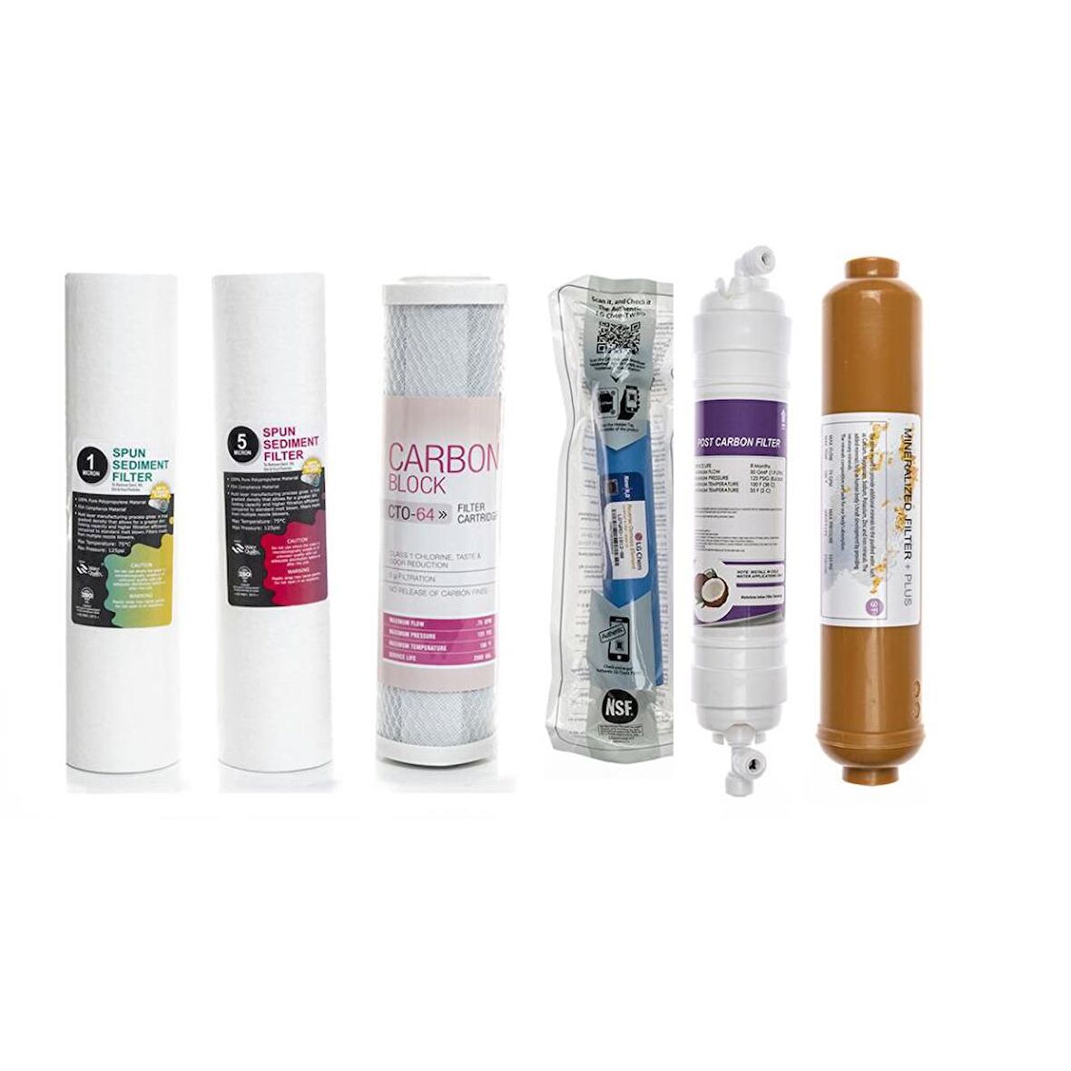 Sulook Açık Kasa Su Arıtma Cihazlarına Uyumlu 6'lı Filtre Seti Lg Membranlı