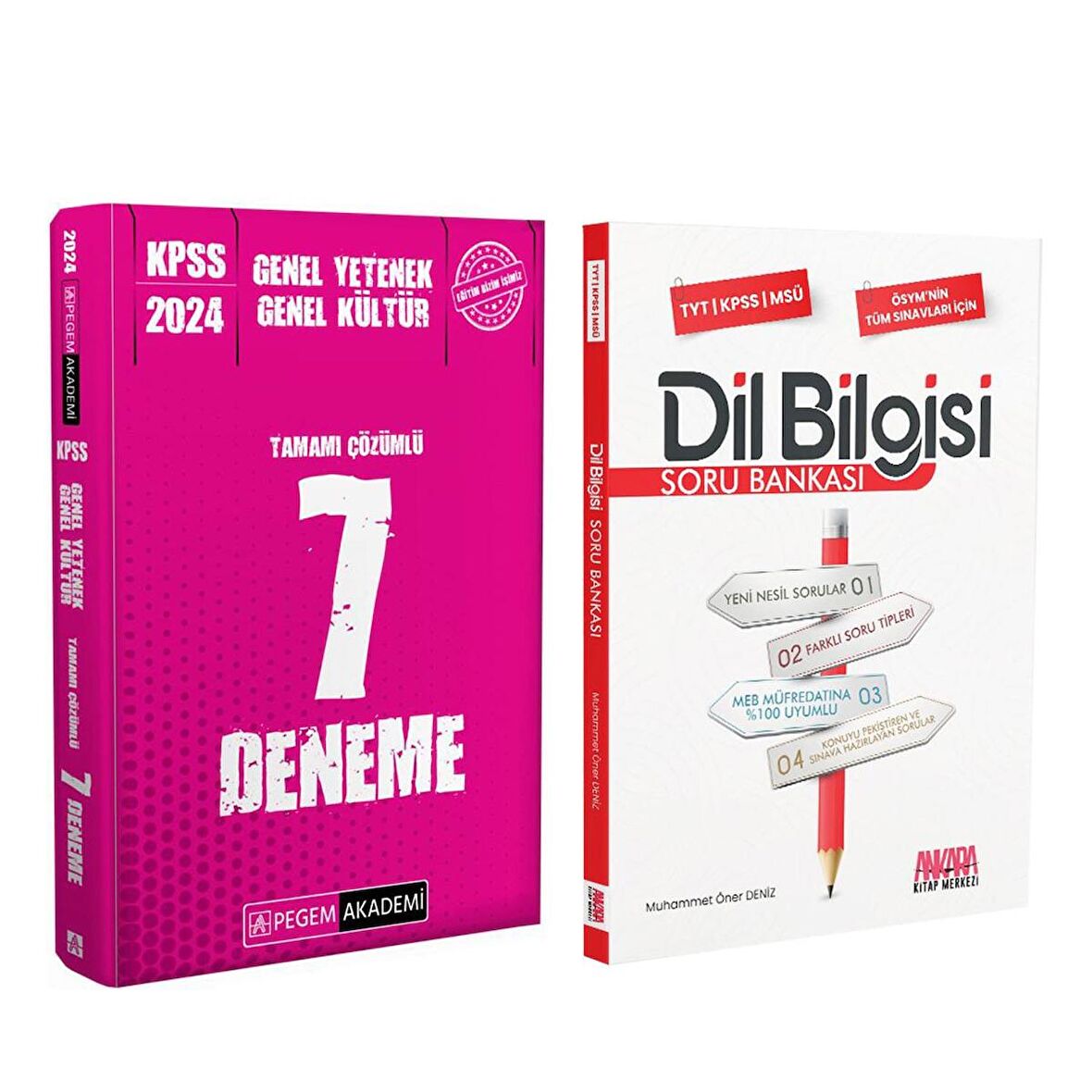 Pegem KPSS Genel Yetenek Genel Kültür 7 Deneme ve AKM Dil Bilgisi Soru Bankası Seti 2 Kitap
