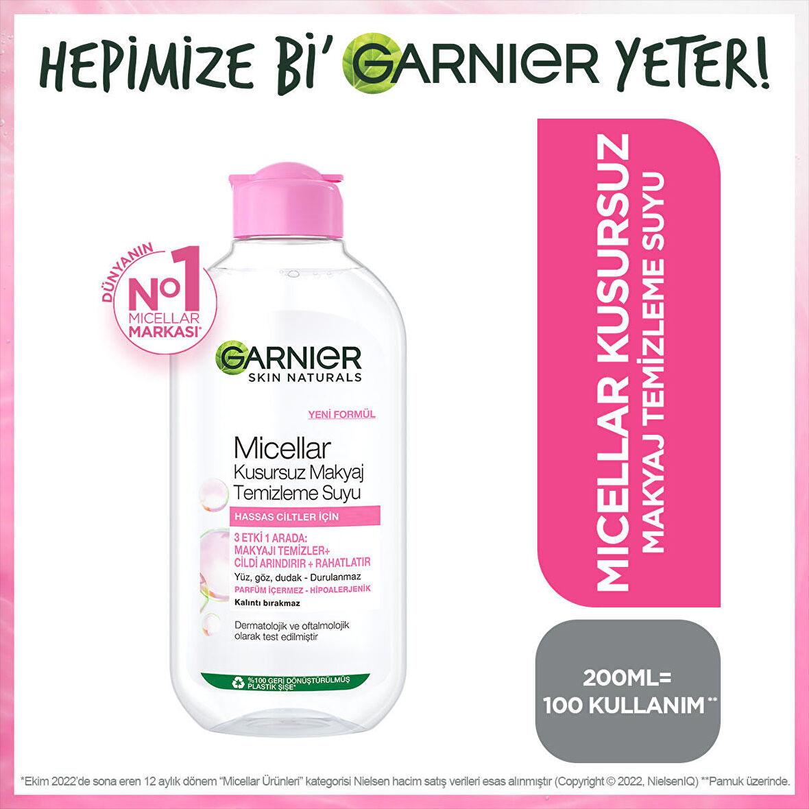 Garnier Micellar Kusursuz Makyaj Temizleme Suyu 200 ml