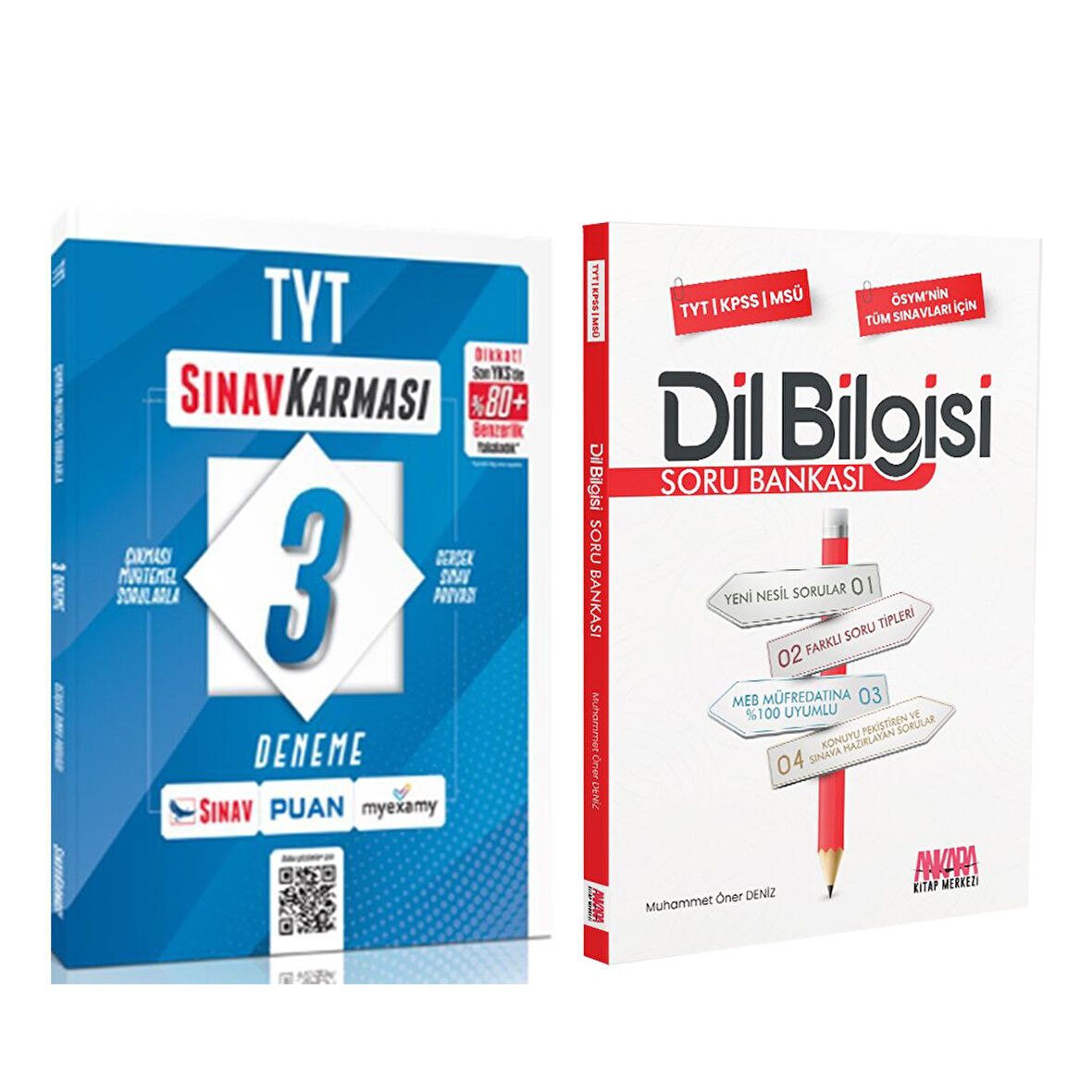 Sınav Yayınları TYT Sınav Karması 3 Deneme ve AKM Dil Bilgisi Soru Bankası Seti 2 Kitap
