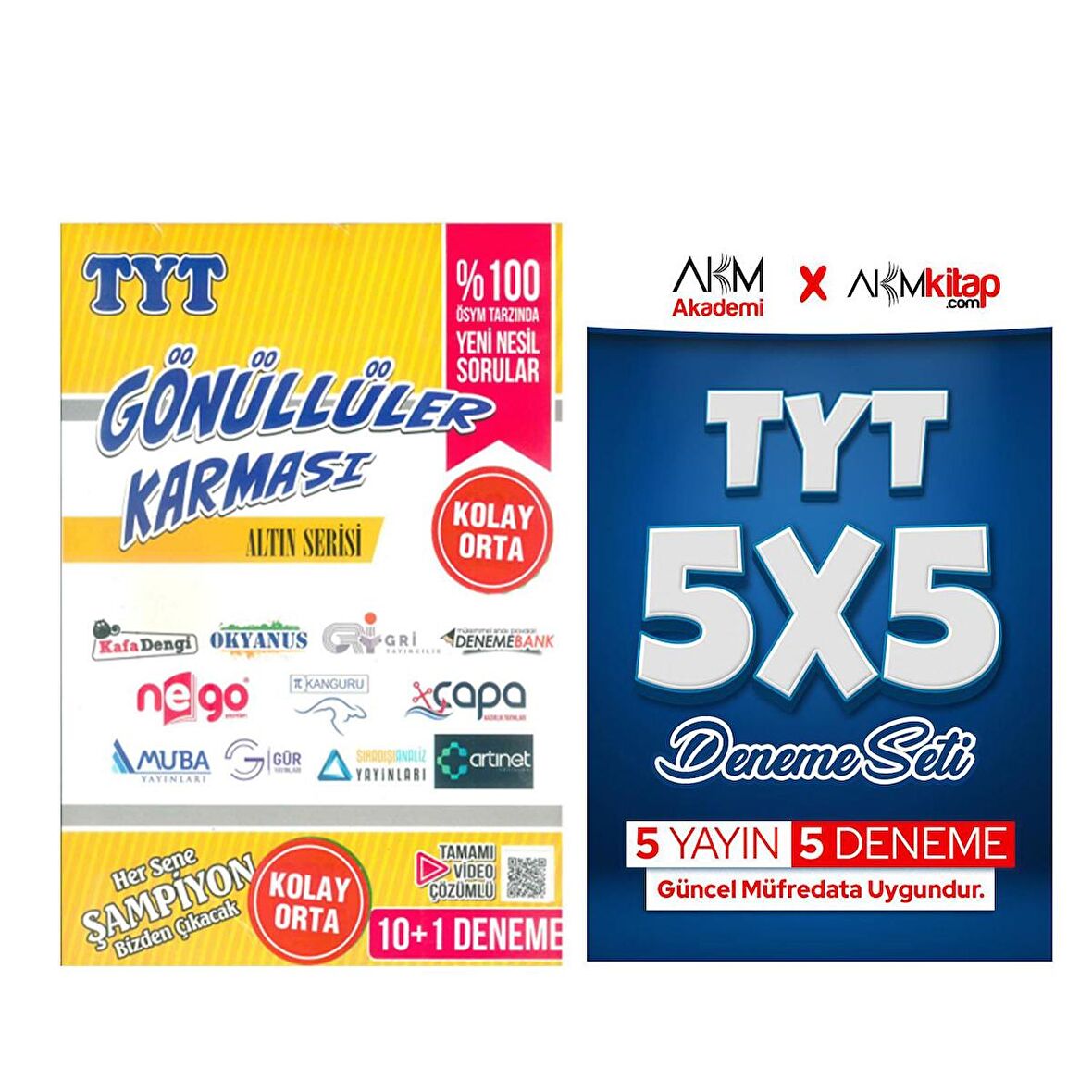 Gönüllüler Karması TYT Altın ve AKM Kitap Deneme Seti 2 Kitap