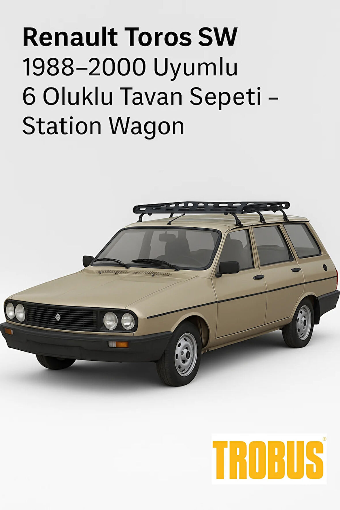 Renault 12 SW 1973-1988 Uyumlu 6 Oluklu Tavan Sepeti - Station Wagon