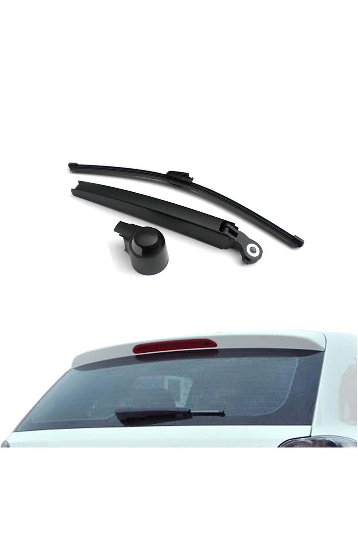 Seat Ibiza 2002-2009 Arka Silecek Set ( Kol+lastik+kapak ) 6q6955435d