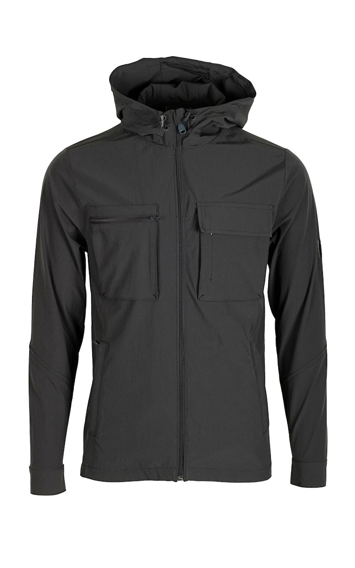 Erkek Yağmurluk Mont Antrasit Waterproof Kapüşonlu Astarsız Slim Fit NCS jeans 4511