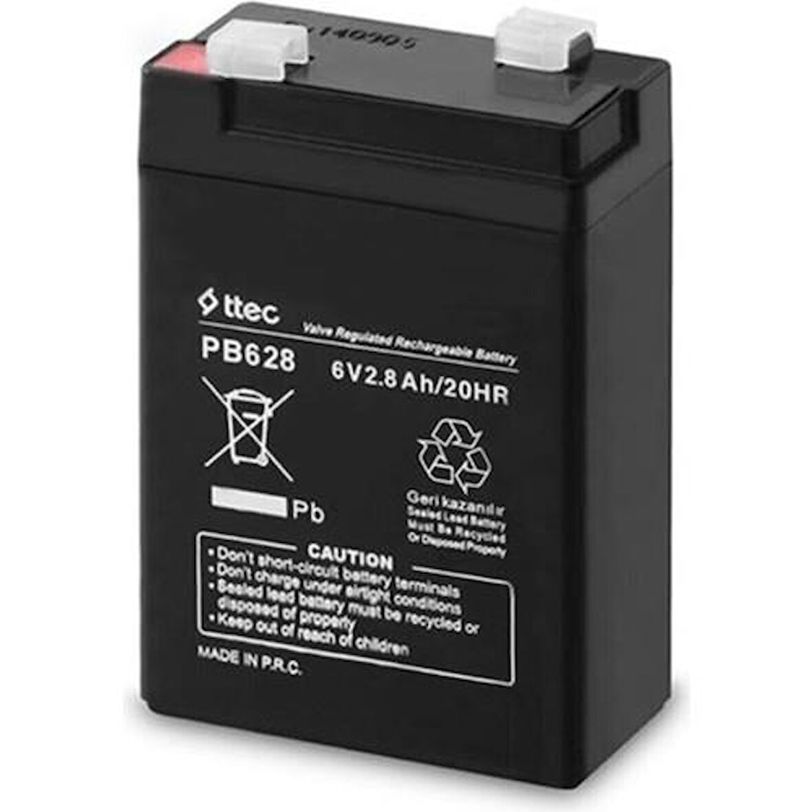 Ttec 6 Volt 2.8 Amper Bakımsız Kuru Akü